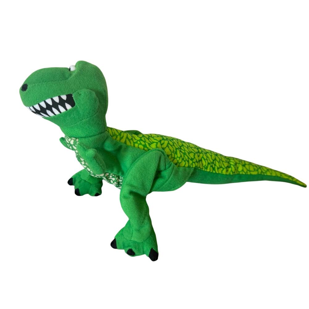 Vintage Toy Story Rex Disney Pixar Dinosaur Puppet 11" Green Plush Toy 1995